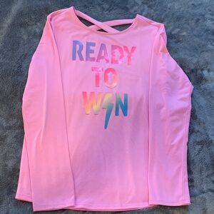Athletic Works Pink Graphic Long Sleeve Tee